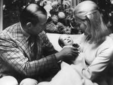 The Duke and Duchess of Kent with their newborn son, Lord Nicholas Windsor, 1970