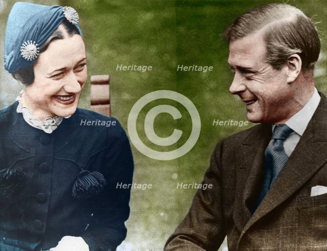 The Duke and Duchess of Windsor (Mrs Simpson) at the Chateau de Cande, France, 1937. Artist: Unknown