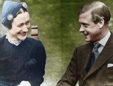 The Duke and Duchess of Windsor (Mrs Simpson) at the Chateau de Cande, France, 1937