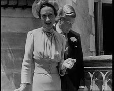 The Duke and Duchess of Windsor Standing in the Grounds of the Chateau de Candé, 1937. Creator: British Pathe Ltd