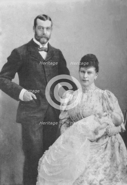 The Duke and Duchess of York, with the infant Prince Edward, 1894 (1936). Artist: Unknown.