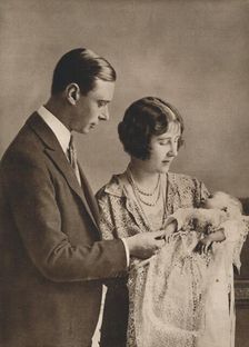The Duke and Duchess of York at the christening of Princess Elizabeth 1926. Creator: Unknown