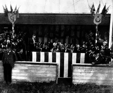 The Duke and Duchess of York at the Agricultural Show, Portsmouth: the Royal Box, 1898. Creator: Unknown