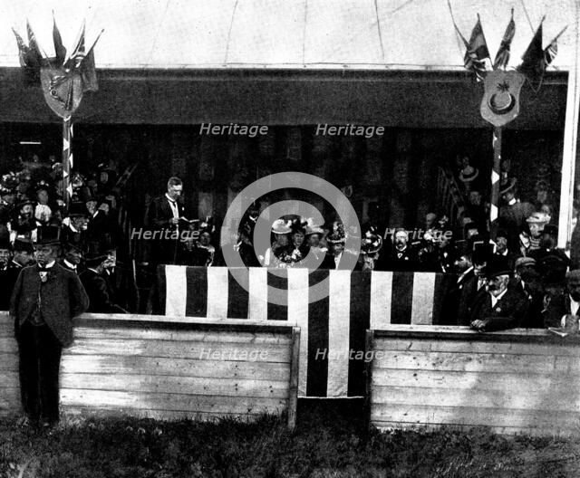 The Duke and Duchess of York at the Agricultural Show, Portsmouth: the Royal Box, 1898. Creator: Unknown.
