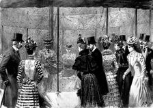 The Duke and Duchess of York at the Agricultural Show, Portsmouth: visiting the apiary, 1898. Creator: Unknown