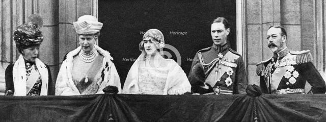 The Duke and Duchess of York at Buckingham Palace after their marriage, April 1923. Creator: Unknown.