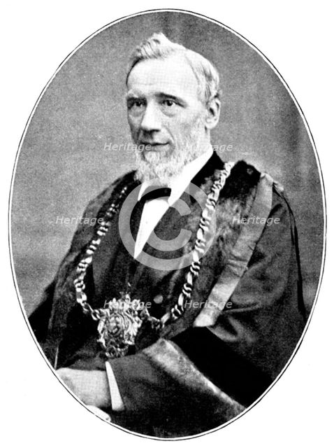 The Duke and Duchess of York at Sheffield: the Mayor of Sheffield, Mr. C. T. Skelton, 1895. Creator: George Meisenbach.