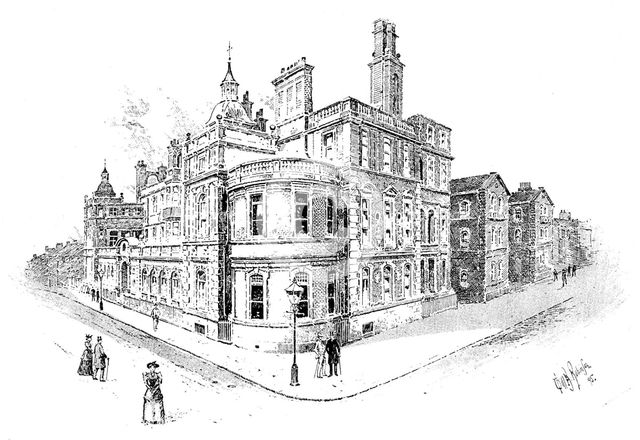 The Duke and Duchess of York at Sheffield: the Public Hospital and Dispensary, 1895. Creator: Carl Hentschel.
