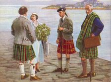 The Duke and Duchess of York (later King George VI and Queen Elizabeth) greeted on arriving on the I Creator: Unknown