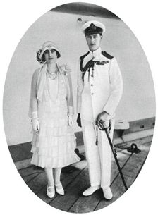 The Duke and Duchess of York on board HMS Renown Malta, 1927, (1937). Creator: Unknown