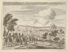 The Duke and his troops at Casalmaggiore, from L'Idea di un Principe ed Eroe Cristiano in ..., 1659. Creator: Bartolomeo Fenice