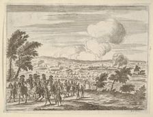 The Duke and his troops at Casalmaggiore, from L'Idea di un Principe ed Eroe Cristiano in ..., 1659. Creator: Bartolomeo Fenice