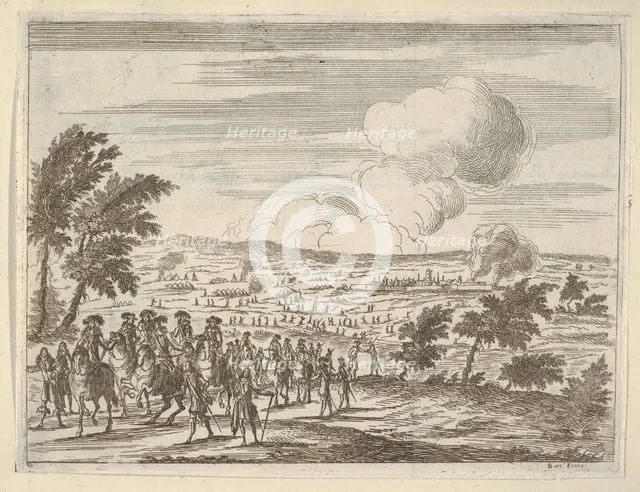 The Duke and his troops at Casalmaggiore, from L'Idea di un Principe ed Eroe Cristiano in ..., 1659. Creator: Bartolomeo Fenice.
