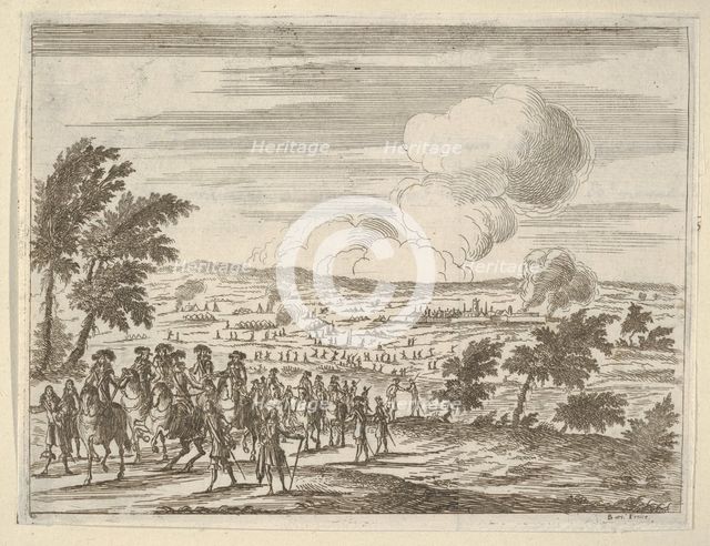 The Duke and his troops at Casalmaggiore, from L'Idea di un Principe ed Eroe Cristiano in ..., 1659. Creator: Bartolomeo Fenice.