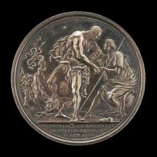 The Duke as Hercules, Overcoming Discord and Raising Britannia [reverse], 1746. Creator: Richard Yeo
