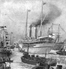 The Duke of Cornwall and York's Colonial Tour...Departure of the Ophir from Portsmouth, 1901. Creator: Unknown