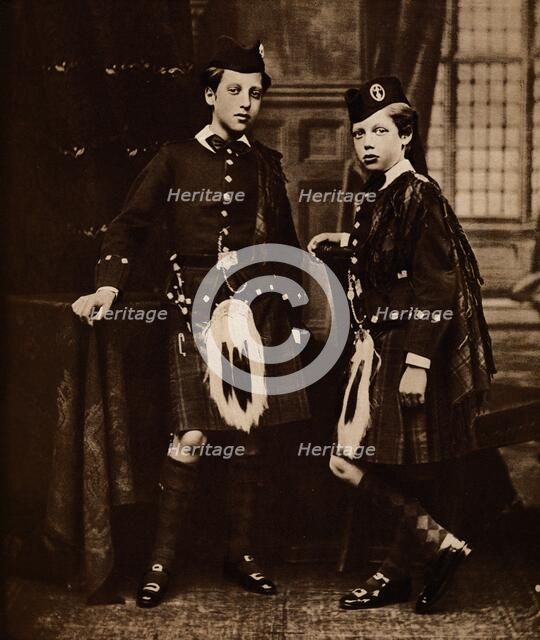 The Duke of Clarence and King George, 1875 (1935). Artist: Unknown.