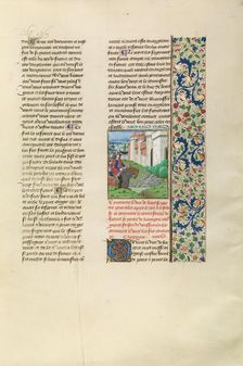 The Duke of Berry at Ecluse, c1380s; Chroniques (Book Three), about 1480-1483. Creator: Unknown