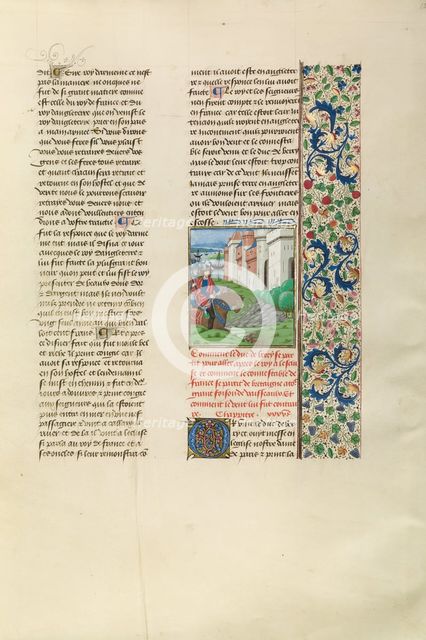 The Duke of Berry at Ecluse, c1380s; Chroniques (Book Three), about 1480-1483. Creator: Unknown.