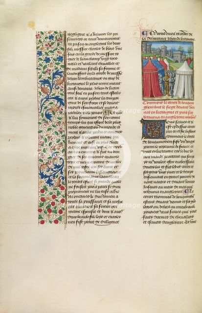 The Duke of Buckingham and his Army before Rennes or Nantes, c1370s. Creator: Unknown.