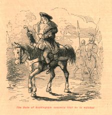 The Duke of Buckingham suspects that he is watched 1897. Creator: John Leech