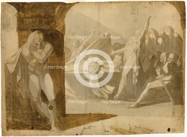 The Duke of Gloucester Lying in Wait for Lady Anne at the Funeral Procession of Her..., 1760/67. Creator: Henry Fuseli.