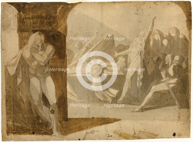 The Duke of Gloucester Lying in Wait for Lady Anne at the Funeral Procession of Her..., 1760/67. Creator: Henry Fuseli.
