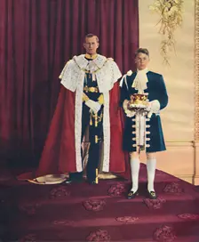The Duke of Edinburgh and his page 1953. Artist: Sterling Henry Nahum Baron