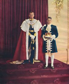 The Duke of Edinburgh and his page 1953. Artist: Sterling Henry Nahum Baron