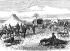 The Duke of Edinburgh starting for a kangaroo-hunt, Campbell-House Station..., South Australia, 1868 Creator: Unknown