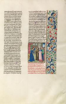 The Duke of Jülich and the Archbishop of Cologne Meeting with the Duke of Gelders, c1380s. Creator: Master of the Copenhagen Caesar