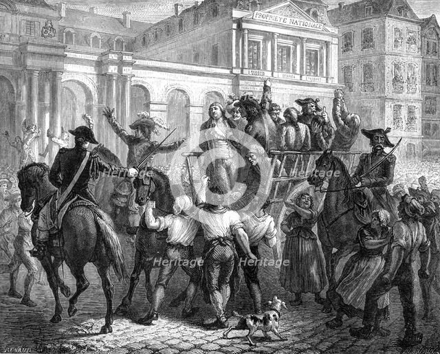 The Duke of Orleans on the way to the guillotine, Paris, 6th November 1793 (1882-1884). Artist: Unknown