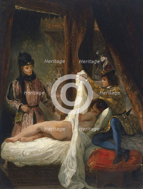 The Duke of Orléans showing his Lover, c. 1826. Artist: Delacroix, Eugène (1798-1863)