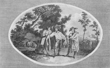 The Duke of Monmouth exchanging Cloaths with a Shepherd... (1792). Creator: Samuel Sparrow