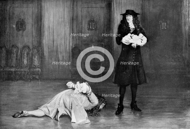 The Duke of Monmouth pleads for his life, 1685, (c1920).  Creator: John Pettie.
