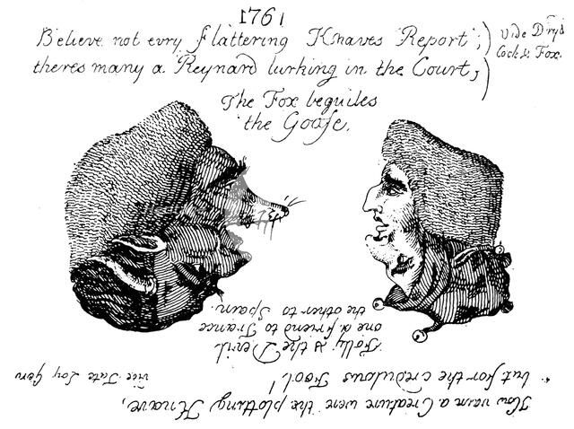 The Duke of Newcastle and Lord Holland, 1761 (c1905). Artist: Unknown