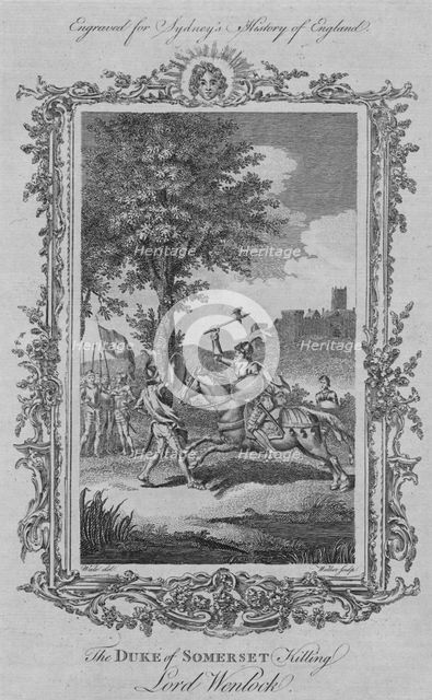 'The Duke of Somerset killing Lord Wenlock', 1773.  Creator: William Walker.