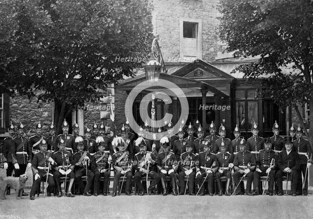 The Duke of Saxe-Coburg and Gotha and the officers of the Plymouth Division, 1896. Artist: Unknown