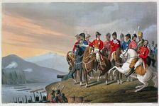 The Duke of Wellington and his Staff Crossing the Bidassoa and Entering France 1813 (1816). Artist: Matthew Dubourg