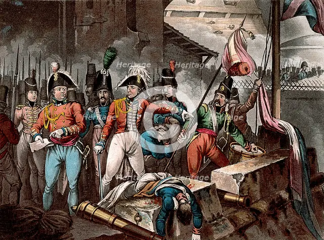 The Duke of Wellington at the taking of Ciudad Rodrigo, Spain, Peninsular War, 1812 (c1818).  Artist: William Heath