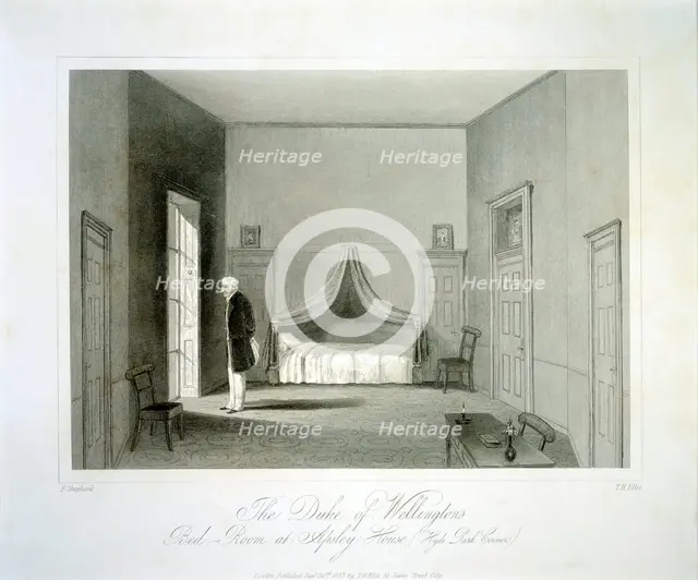 The Duke of Wellington's bedroom, Apsley House, London, 19th century. Artist: Unknown.