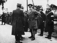 The Duke of Windsor reviewing French troops, France, 31st October 1939. Creator: Unknown