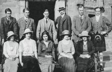 The Duke of York with the Earl of Strathmore's shooting party, Scotland, 1921. Creator: Unknown