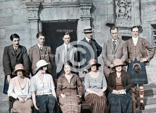 The Duke of York with the Earl of Strathmore's shooting party, Glamis Castle, 1921, (1923).  Creator: Unknown.
