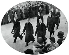 The Duke of York and his brothers in King George V's funeral procession, 1936, (1937)