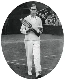 The Duke of York as a competitor in the men's doubles at Wimbledon, 1926, (1937)
