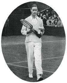 The Duke of York as a competitor in the men's doubles at Wimbledon, 1926, (1937)