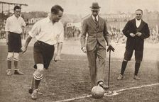 The Duke of York ,charity football match, Tottenham Hotspurs and Corinthians c1921
