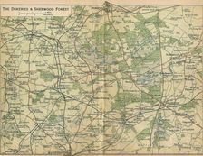 The Dukeries & Sherwood Forest c20th Century. Artist: John Bartholomew