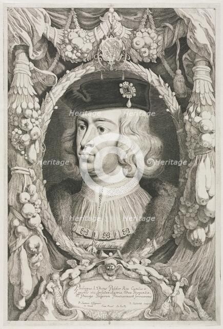 The Dukes of Burgundy: No. 8. Portrait of Philippe I (the Handsome) of Castile. Creator: Jonas Suyderhoef (Dutch, c. 1613-1686).